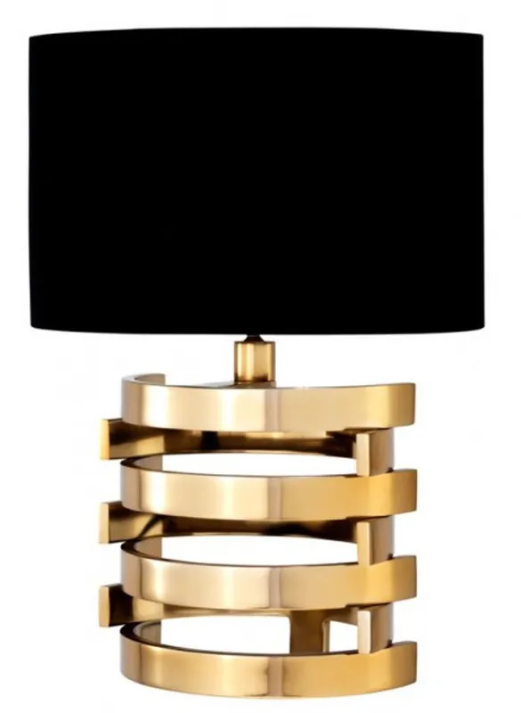 Casa Padrino luxury table lamp gold finish / Lampshade black 50 x 35 cm - Light - Luxury Collection Top-Angebot