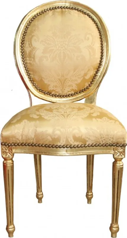 Casa Padrino Dîner baroque Chaise Or design floral / or Mod2 rond Preisknaller