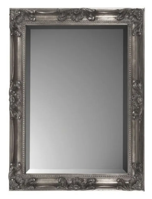 Casa Padrino miroir baroque argent antique 62 x H. 82 cm - Miroir mural rectangulaire de style baroque - Magnifique miroir d'armoire de style ancien - Intérieur baroque - Meuble baroque fait main Markenware