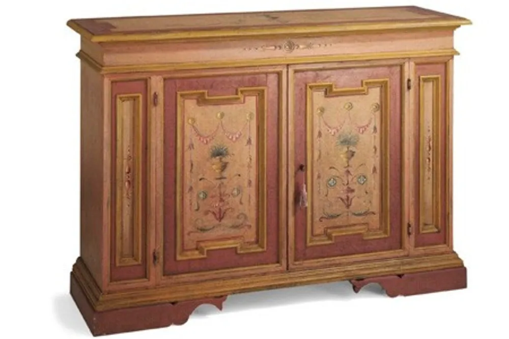 Casa Padrino Vintage look Baroque sideboard Altrosa / Rose / Gold handpainted 158 cm - Hotel Collection Ausverkauf