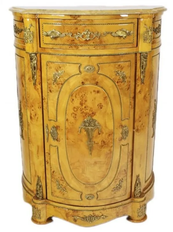 Casa Padrino Empire dressers cabinet with marble top birdseye - Baroque Furniture Chest Super-Preis