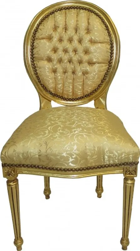 Expressversand Casa Padrino baroque dîner Chaise d'or Motif / or Mod2 rond
