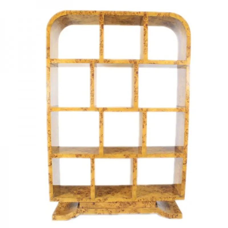 Casa Padrino Art Deco birdseye maple bookcase - Artdeco bookcase shelving furniture antique style Solange Der Vorrat Reicht