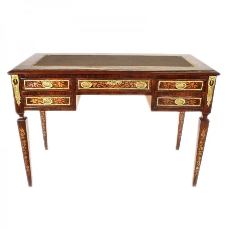 Casa Padrino Empire mahogany desk inlaid / Gold - Baroque secretary luxury furniture Saisonangebot