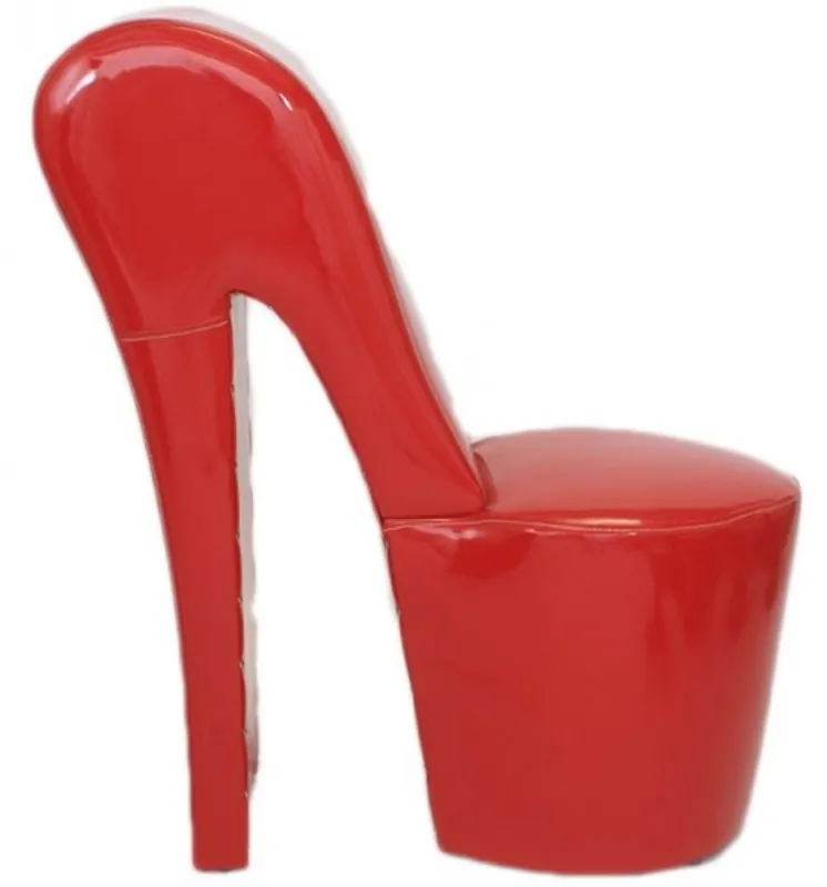 Direkt Vom Hersteller Casa Padrino High Heel Red High Gloss armchair Luxury Design - Designer armchairs - Furniture club - Shoe chair armchair