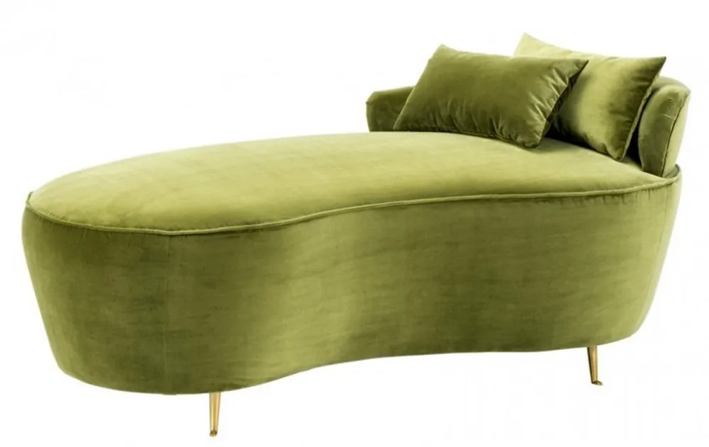 Sonderaktion Casa Padrino luxury Belle Epoch sofa / daybed Green - Art Nouveau Art Deco - Luxury Collection