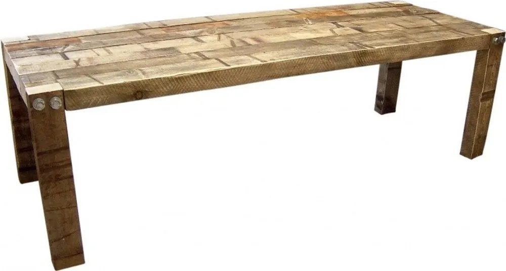 Casa Padrino solid wood dining table pine Massif 200 cm - Heavy construction - Rustic Heißes Angebot