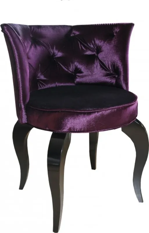 Super-Preis Casa Padrino Salon baroque Chaise Violet / Noir - fauteuils design - Luxe Qualité