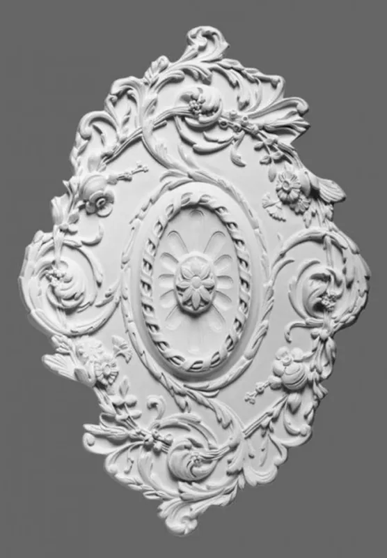 Garantierte Lieferung Casa Padrino stucco rose 77.5 x 53 cm ceiling stucco ceiling rose stucco rosette Wall rosette Baroque Nouveau