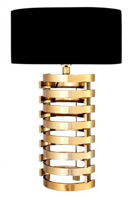 Casa Padrino luxury table lamp gold finish / Lampshade black 74 x 50 cm - Light - Luxury Collection Aktuell