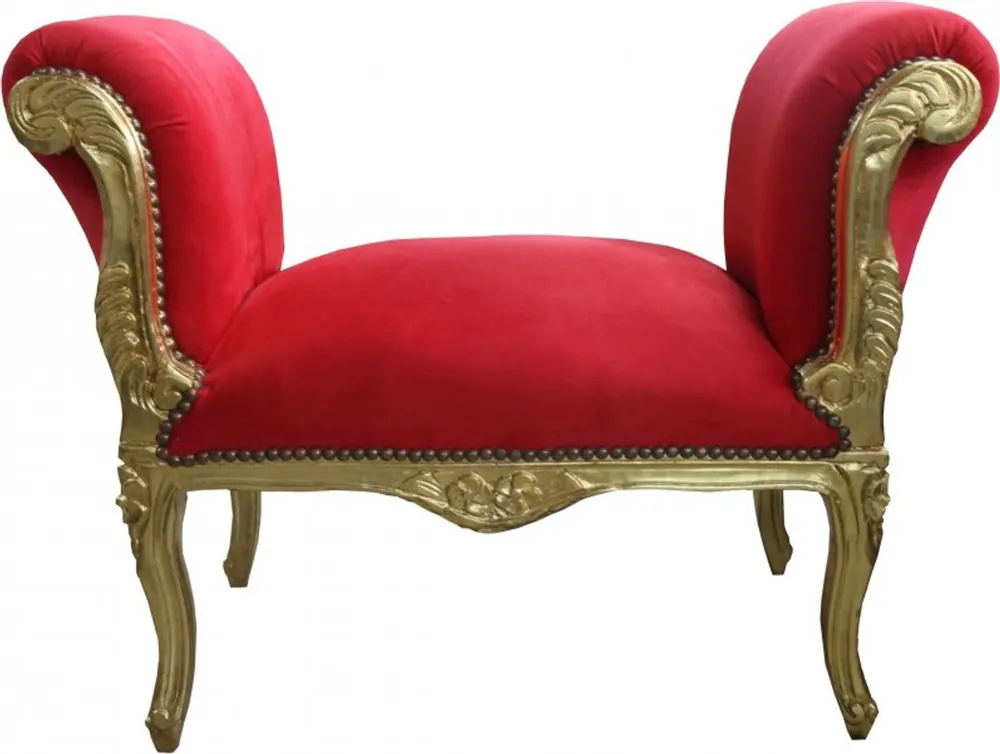 Neue Kollektion Casa Padrino tabouret baroque Tabouret Rouge / Or - Banc