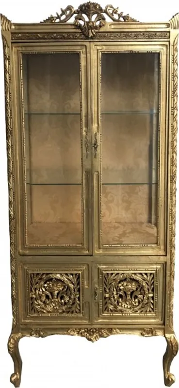 Preis Gesenkt Casa Padrino Baroque display cabinet Gold ModF7 - double display cabinet