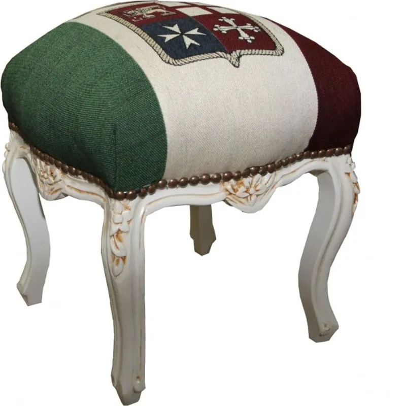 Wochenendangebot Casa Padrino baroque Tabouret Italie Style Design / Amtik hauteur blanc 40 cm, largeur 35 cm - mobilier baroque