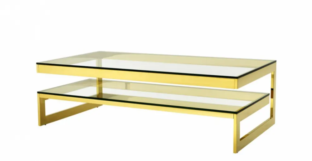 Casa Padrino Art Deco luxury coffee table gold finish - living room coffee table - Hotel Furniture Online Kaufen