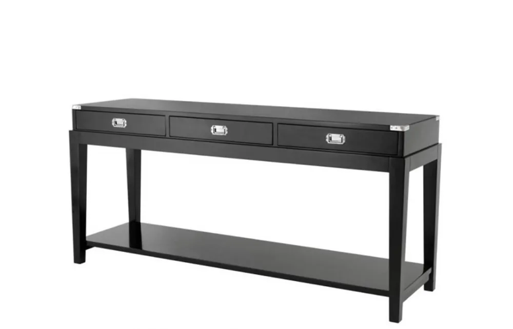 Highlight Casa Padrino luxury art deco birch wood console table 162.5 x 47.5 x H. 76 cm - Luxury Console Table