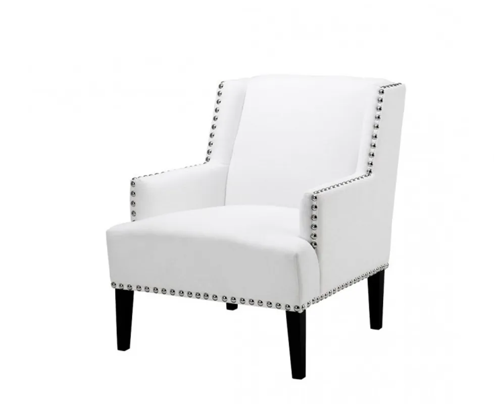 Casa Padrino designer art deco club armchair white - Luxury Club Armchair Markenware