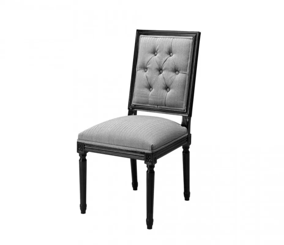 Versand Am Gleichen Tag Casa Padrino chaise à manger de luxe Black - Club Hôtel Meubles