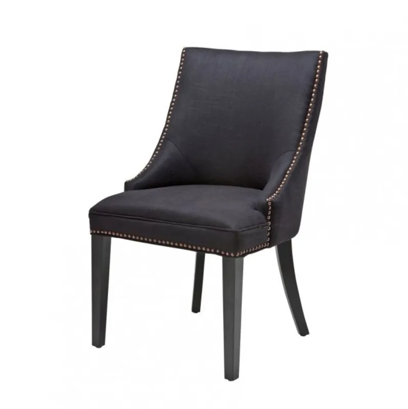 Heißes Angebot Casa Padrino chaise à manger en bois de bouleau de luxe noir - luxe mobilier de l'hôtel