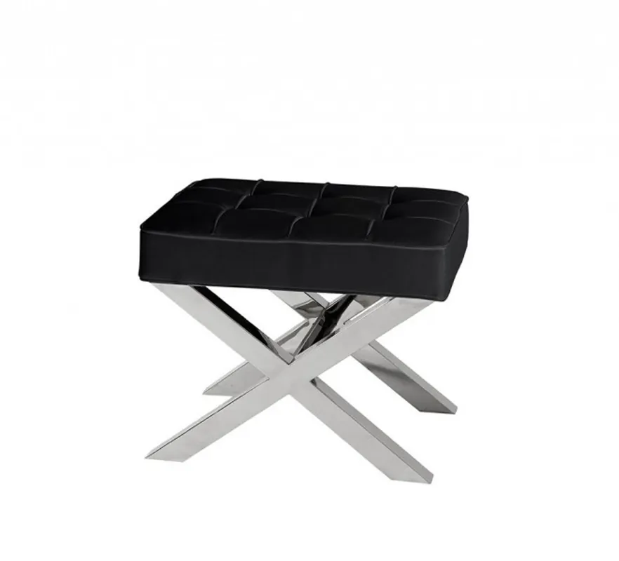 Schneller Versand Casa Padrino tabouret de luxe en cuir look 60 x 46 x H. 51,5 cm - Designer tabouret Hôtel