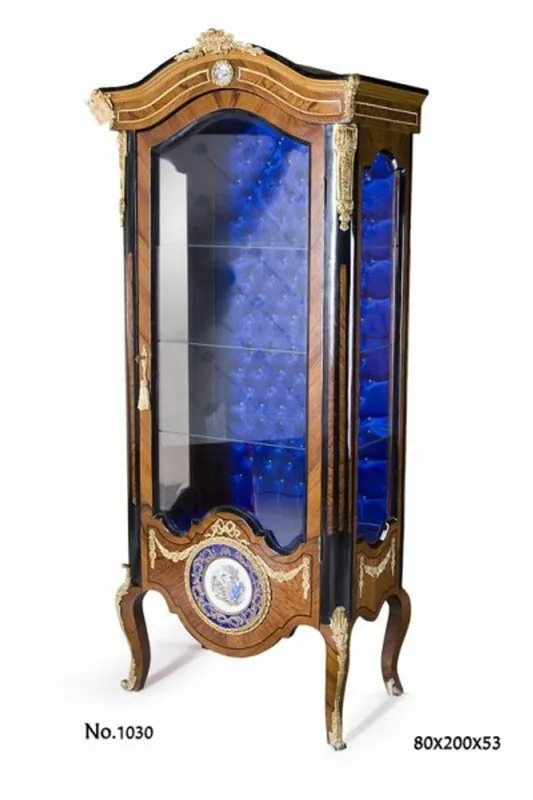 Bestseller Casa Padrino baroque display cabinet 80 x 53 x H. 200 cm - baroque living room cabinet