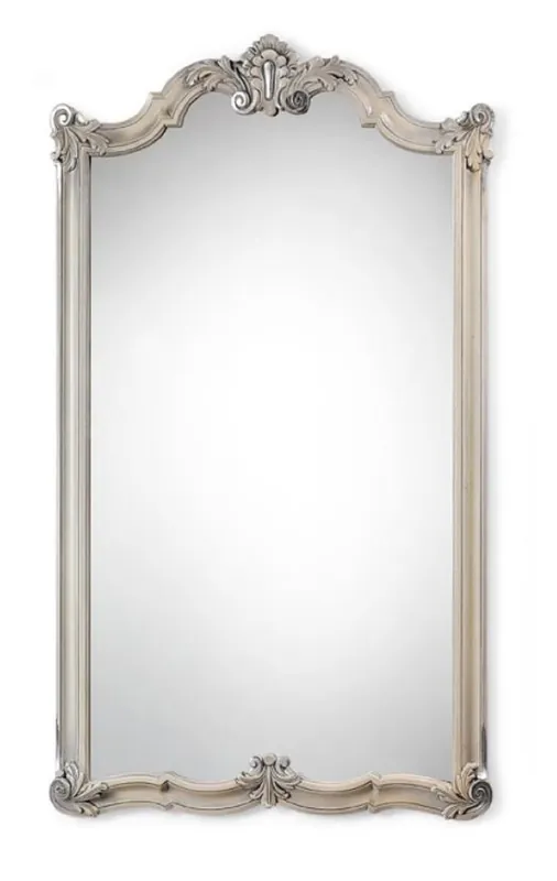Casa Padrino luxury baroque solid wood mirror antique beige / silver - Magnificent baroque style wall mirror - Luxury furniture in baroque style - Baroque interior - Luxury quality - Made in Italy Geprüft
