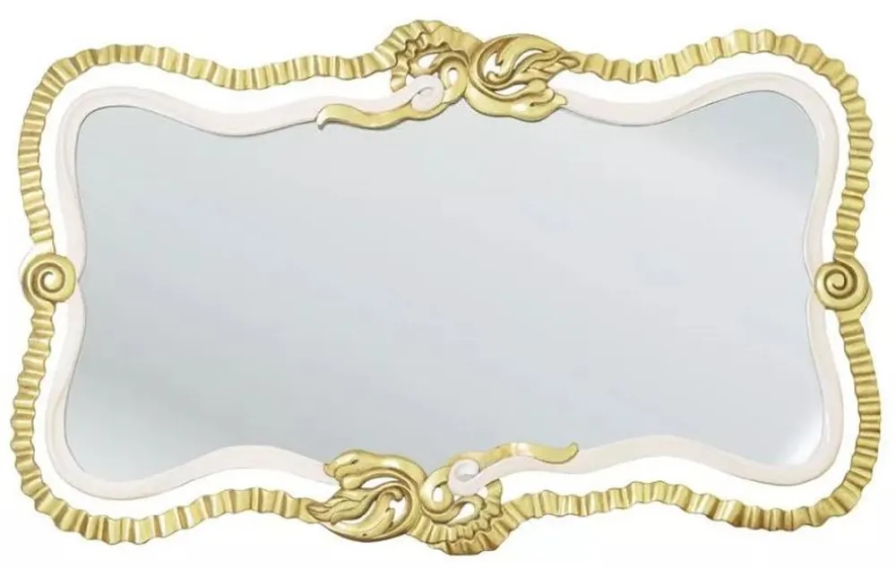 Casa Padrino luxury baroque mirror white / gray / antique gold - Magnificent solid wood wall mirror in baroque style - Luxury furniture in baroque style - Baroque furniture - Noble & magnificent Meistverkauft