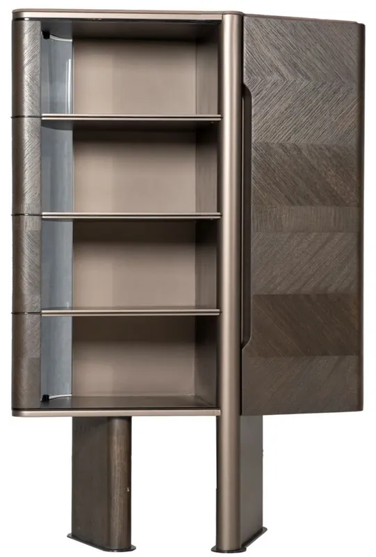 Neue Kollektion Casa Padrino luxury display cabinet dark brown / bronze 105.95 x 48.15 x H. 170 cm - Showcase with door - Hotel furniture - Luxury furniture - Luxury collection