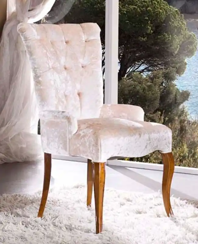 Casa Padrino luxury baroque dining chair with armrests white / brown - Handmade baroque style chair - Baroque dining room furniture - Luxury quality - Made in Italy Jetzt Kaufen