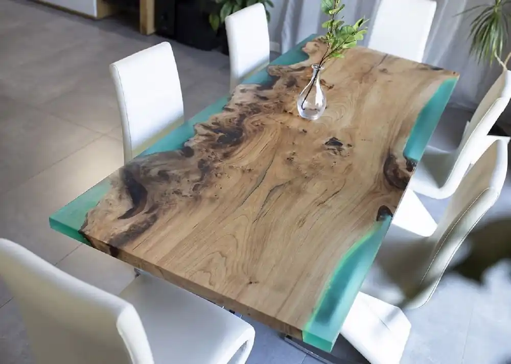 Abverkauf Casa Padrino luxury dining table natural / brown / green 200 cm