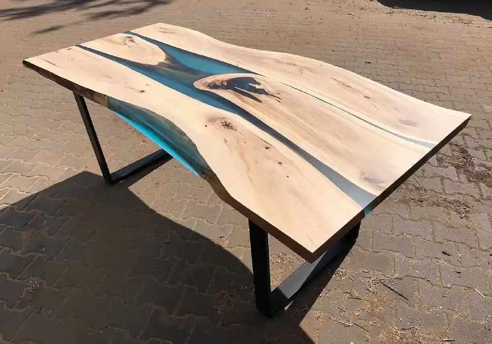 Casa Padrino luxury dining table natural / blue / black 160 cm Begrenztes Angebot