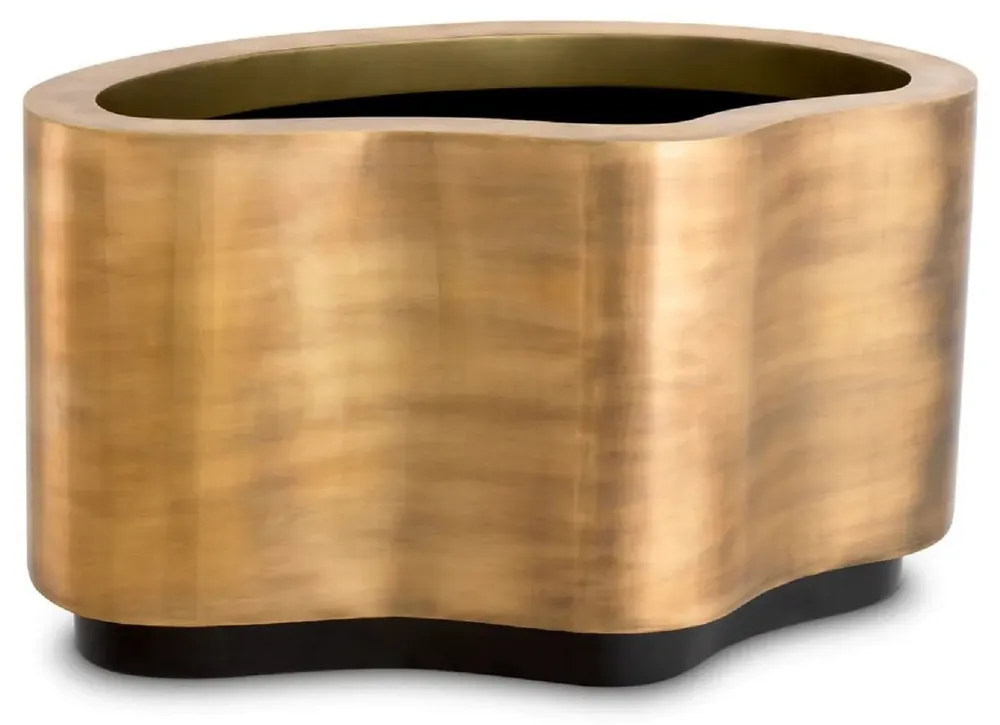 Online Kaufen Casa Padrino luxury stainless steel flower pot vintage brass / black 100 cm
