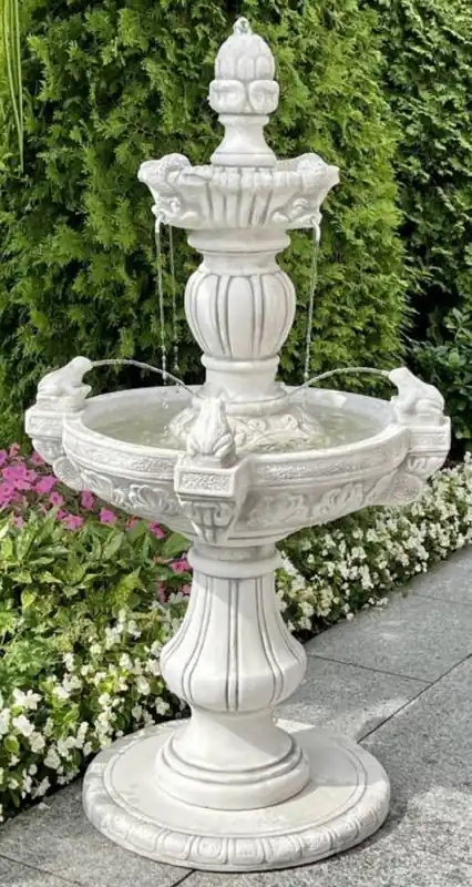 Casa Padrino Baroque Fountain Gray Ø 80 x H. 147 cm Rabatt