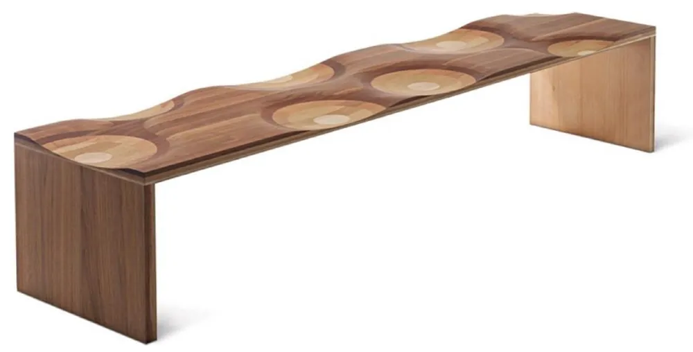 Casa Padrino Luxury Bench Brown / Natural 200 cm - Made in Italy Garantierte Lieferung