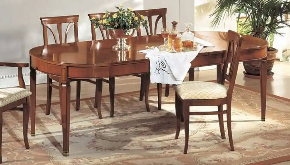 Casa Padrino Luxury Biedermeier Dining Set Dark Brown - Made in Italy Top-Angebot
