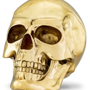 Philipp Plein luxury designer decorative skull gold 14 x 22 x H. 16 cm Solange Der Vorrat Reicht