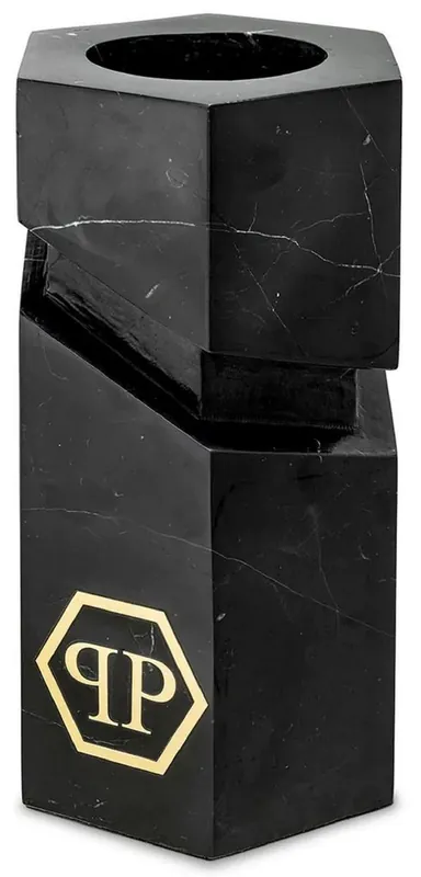Mega-Angebot Philipp Plein luxury designer marble decorative object black / gold H. 36 cm