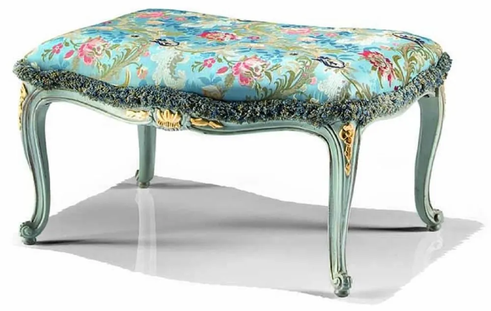 Top-Preis Casa Padrino luxury baroque stool turquoise / gold 73 cm - Made in Italy