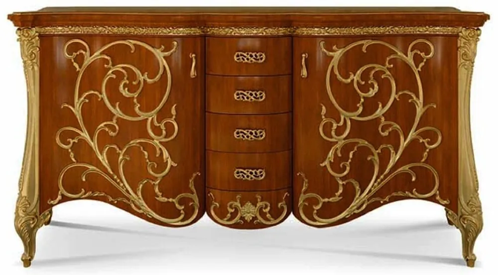 Versand Am Gleichen Tag Casa Padrino luxury baroque sideboard brown / gold 227 cm - Made in Italy