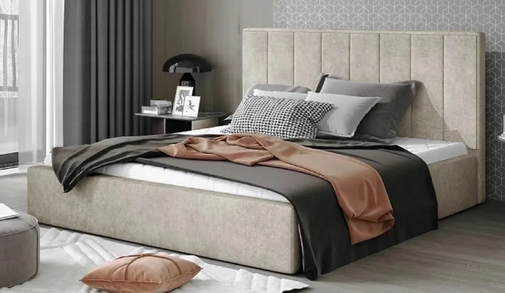 Casa Padrino Luxury Double Bed with Mattress Light Gray - Various Sizes Top-Angebot