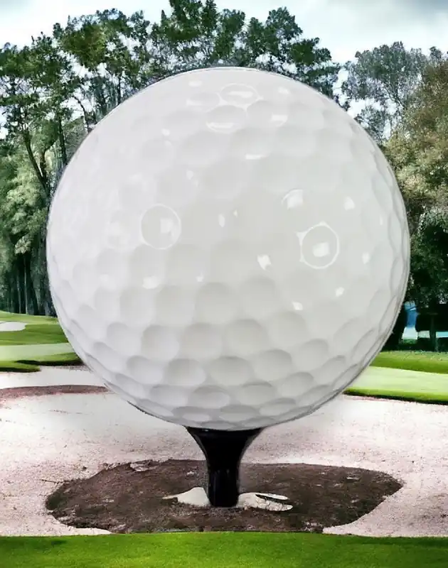 Schneller Versand Casa Padrino XXL decorative golf ball with tee white / black Ø 140 cm