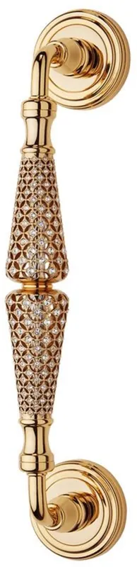 Kracherpreis Casa Padrino baroque door handle set with Swarovski crystal glass H. 27.1 cm - Made in Italy