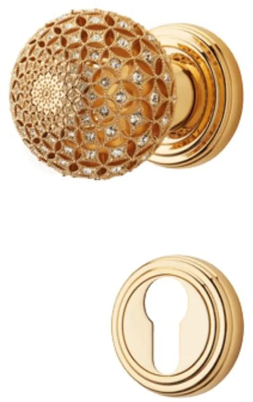 Casa Padrino baroque door knob set with Swarovski crystal glass Ø 5.5 cm - Made in Italy Letzte Chance