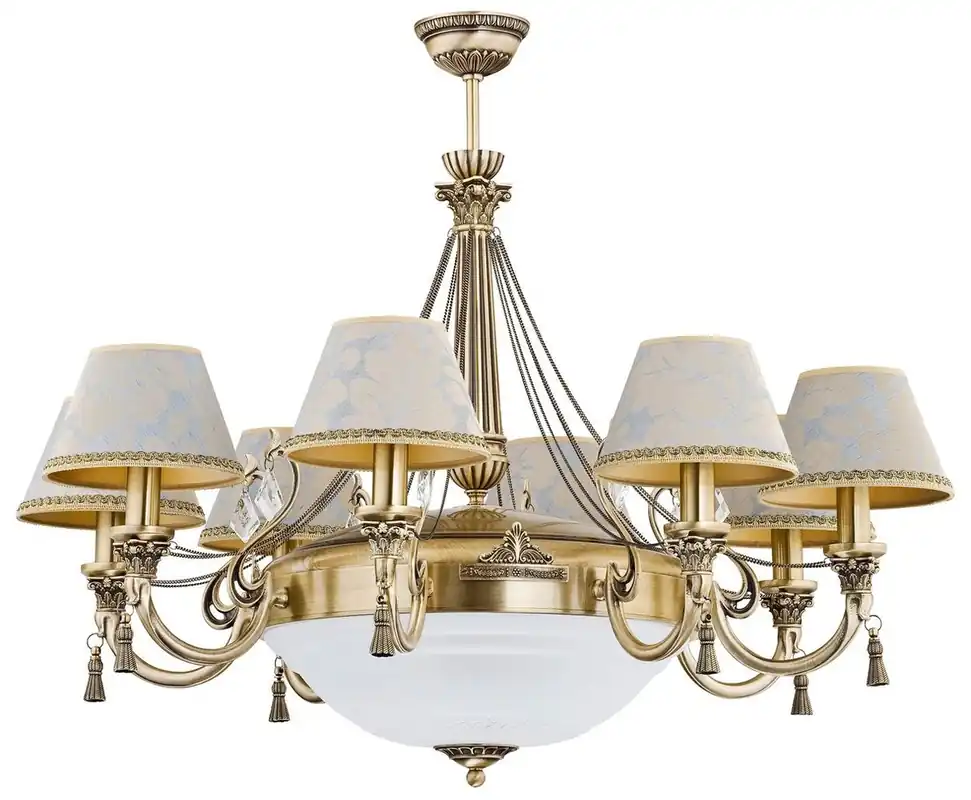 Casa Padrino luxury baroque chandelier brass with patina / white Ø 95 cm Bestseller