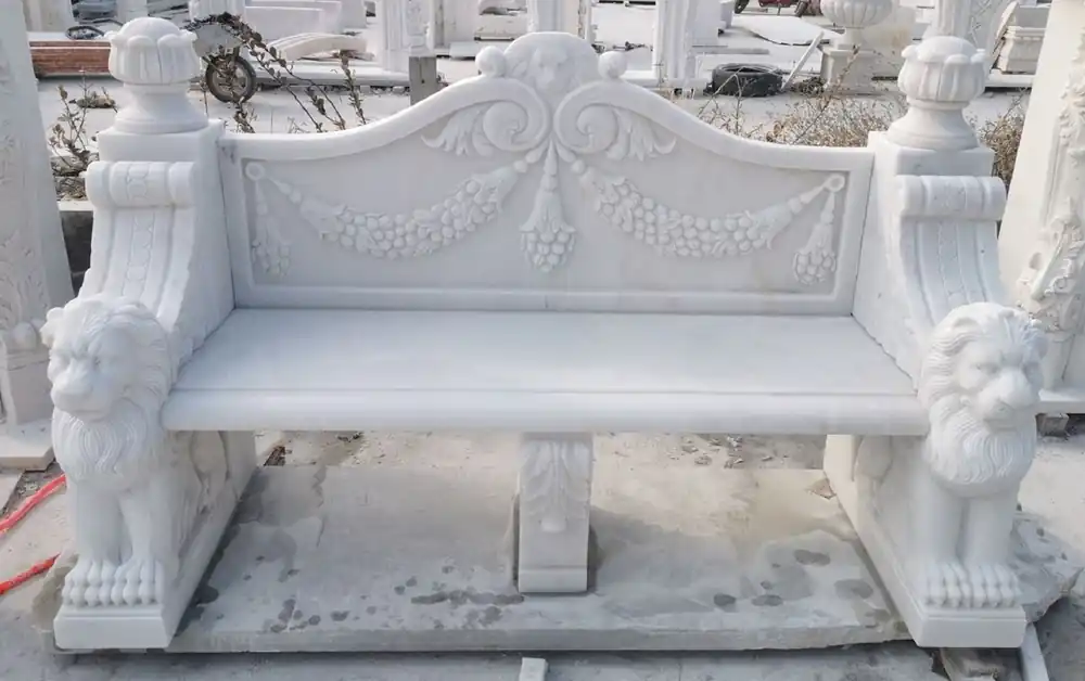 Versand Am Gleichen Tag Casa Padrino Luxury Baroque Marble Garden Bench White 180 cm