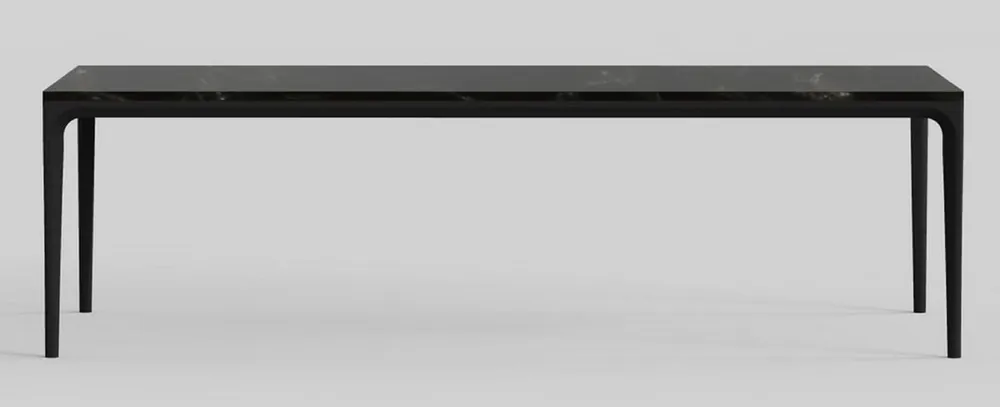 Casa Padrino luxury dining table with faux marble table top black 240 cm Neue Kollektion