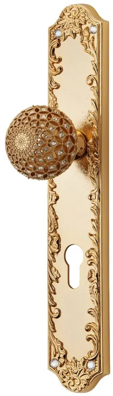 Letzte Chance Casa Padrino baroque door knob set with Swarovski crystal glass H. 30 cm - Made in Italy