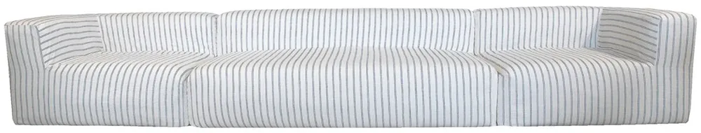 Super-Preis Casa Padrino luxury living room sofa with stripes white / blue 450 cm