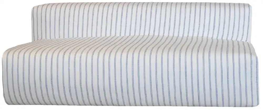 Neue Kollektion Casa Padrino luxury living room sofa with stripes white / blue 200 cm