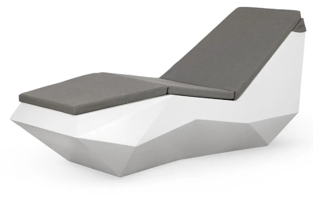 Casa Padrino luxury garden lounger matt white / dark gray 192 cm Online Kaufen