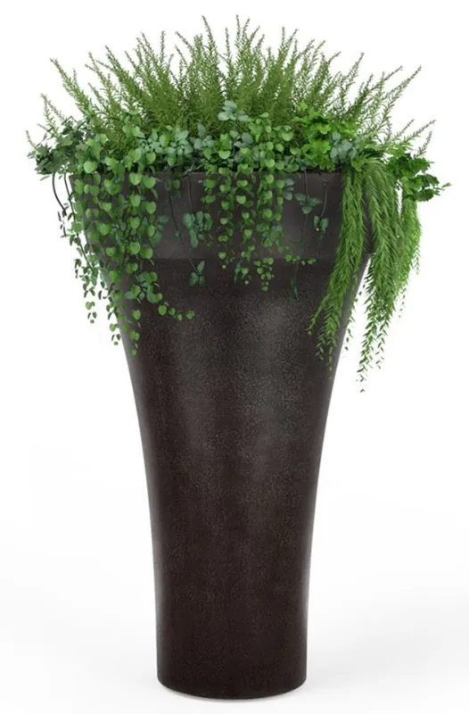 Letzte Chance Casa Padrino luxury flower pot matt black Ø 126 x H. 197 cm